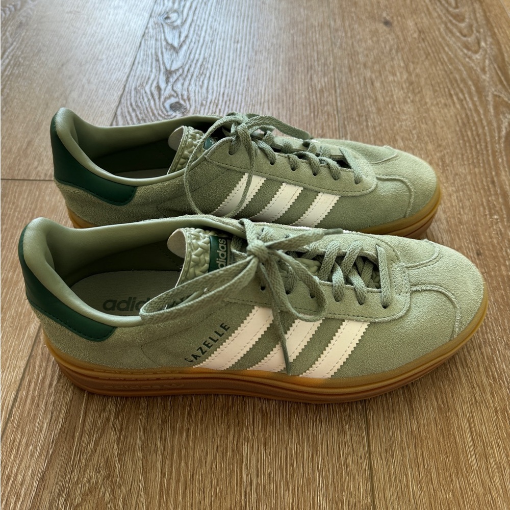 adidas Gazelle Bold size 9 
Silver Green Gum (Womens)
